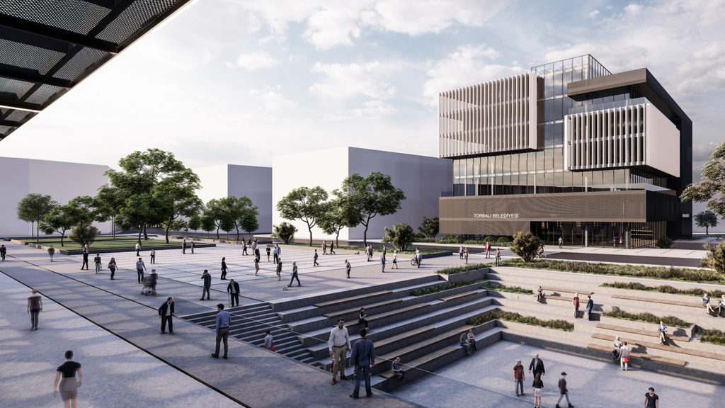 Katilimci Cm Mimarlik Ve Tasarim Studyosu Torbali Belediyesi Belediye Hizmet Binasi Pazaryeri Ve Otopark Ile Yakin Cevresi Ulusal Mimari Proje Yarismasi Arkitera