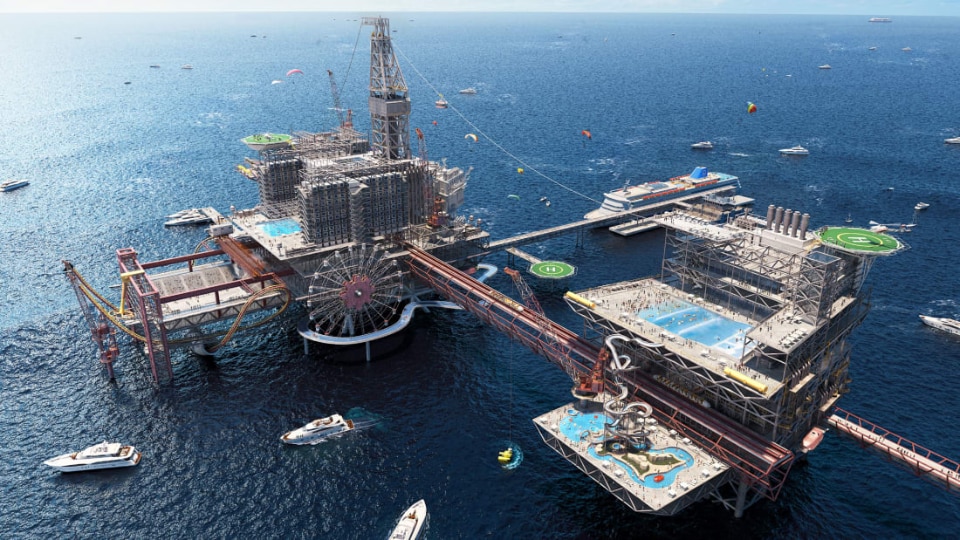 Suudi Arabistan’da Bir Açık Deniz Petrol Platformu Üzerine Ekstrem Tema Parkı İnşa Edilecek