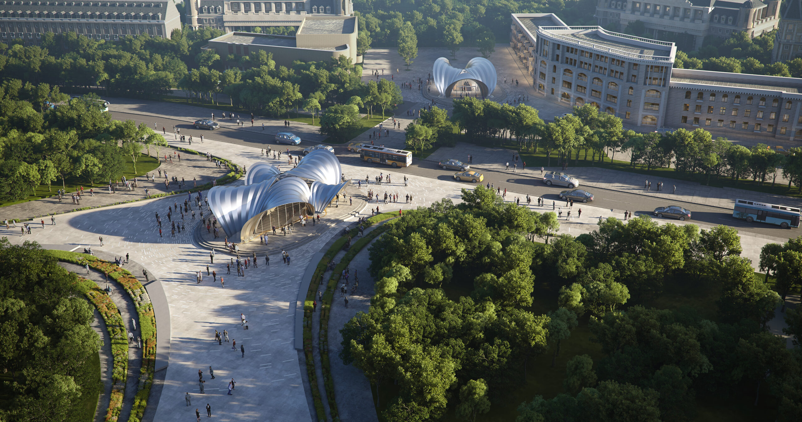 Zaha Hadid Architects’in Tasarladığı Dnipro Metro İstasyonu’nun Yapımı Devam Ediyor