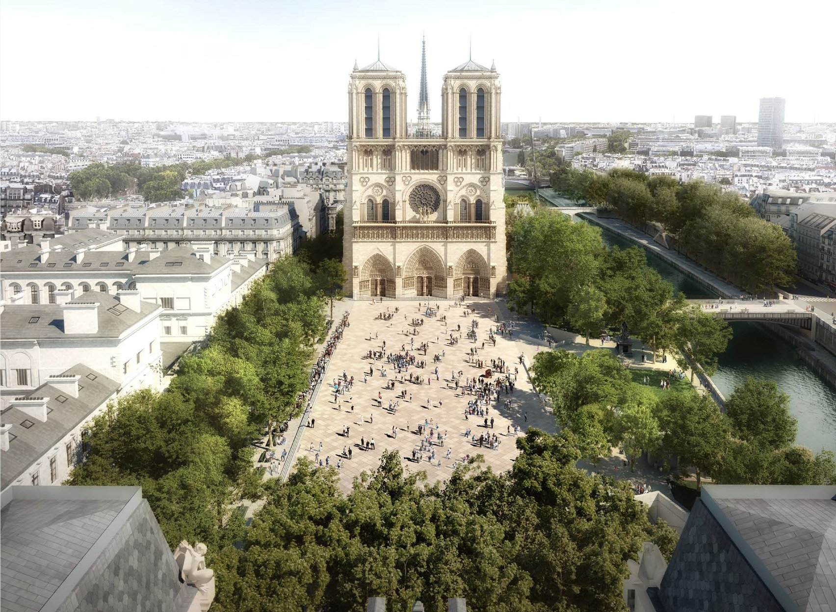 NotreDame Ziyaretçi Merkezi Bir Yer Altı Otoparkına İnşa Edilecek